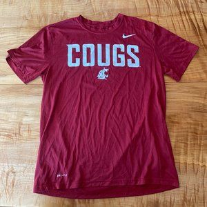 Washington State University Nike Dri-Fit 'Cougs' T-Shirt Red L